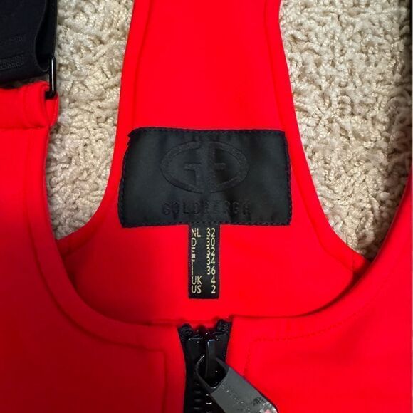Goldbergh Phoebe Ski Pants Salopettes Bibs NWT Flame Red US 2 - Picture 2 of 6